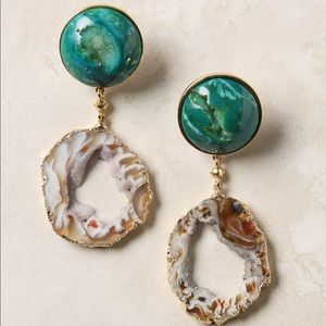 ISO Anthropologie Sliced Stone Earrings